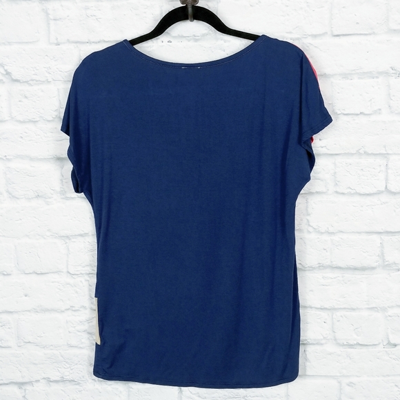 Flats & Heels Color Block Top T-shirt Size Small - Picture 3 of 5